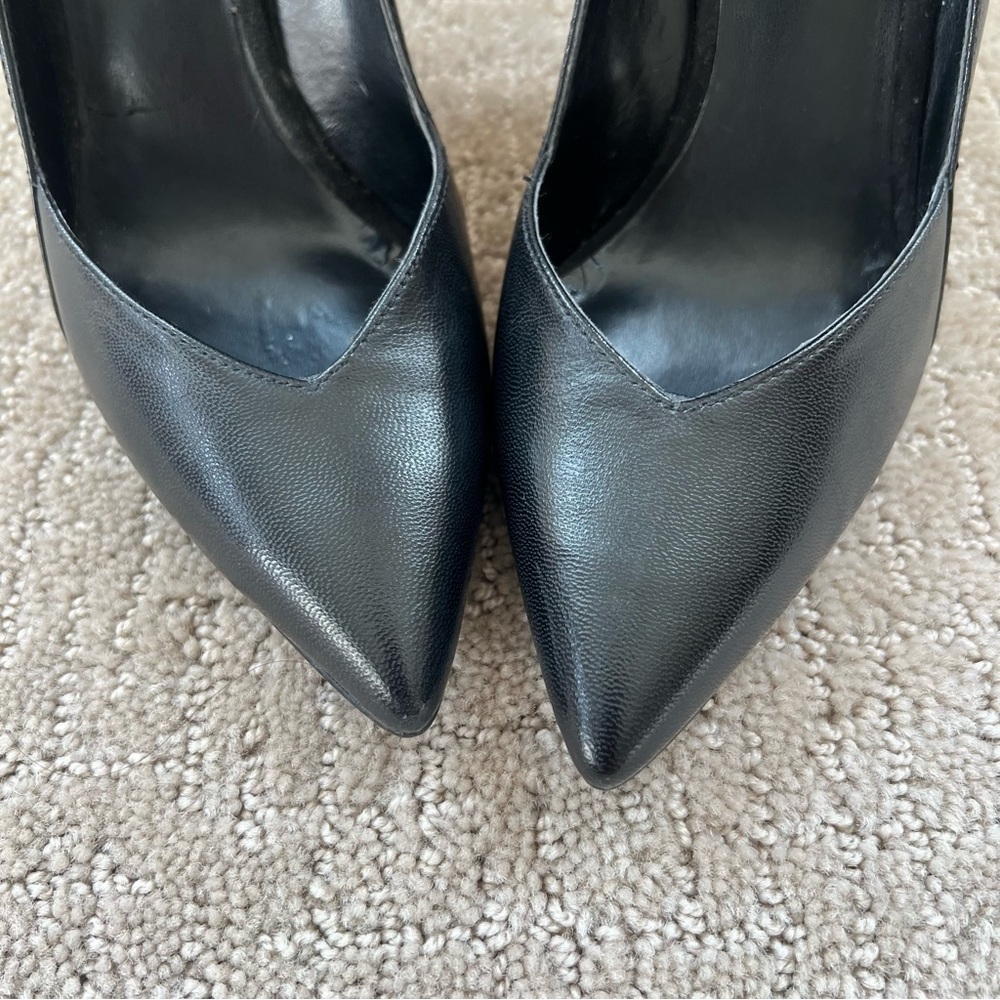 Nine West Eviee Black Leather Wedge Pumps - Picture 12 of 12